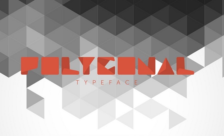 Polygonal typeface